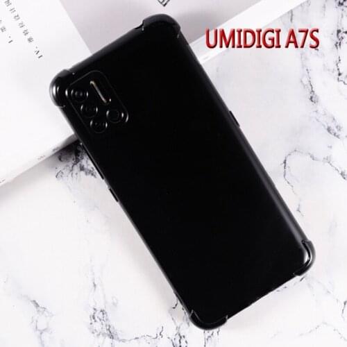 Phone Protective Shell Capa For Umidigi A7S Case Back Cover For Umi A7 S Funda Transparent Black Shockproof Silicone Soft TPU