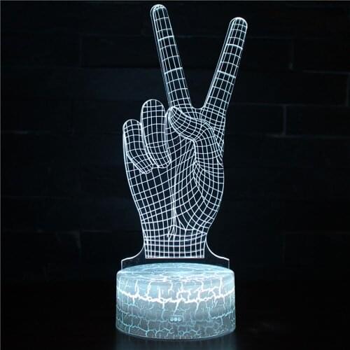 Finger Gesture Lamp For Home Room Decor Bedside Lamp Light Projector Night Neon Manga Table Bedroom Childrens Desk OutletLED148