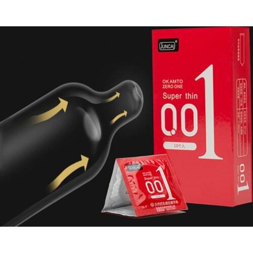 10pcs 001 Smooth Ultra Thin Condoms Non-inductive Natural Latex Rubber Male Contraception Lasting Sex Toy Products
