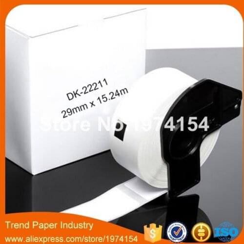 100 Rolls Brother DK-22211 label Continuous 29mmX15.24M Compatible With QL-700 DK-2211 Label DK22211 Etiketten