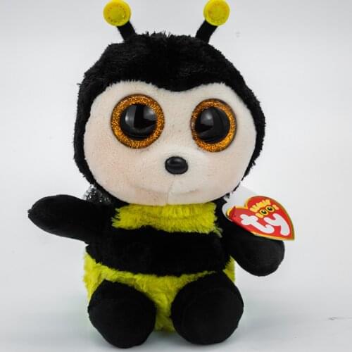 15CM Ty Stuffed Animal Doll Butzby Bee The Big Glitter Eyes Birthday Christmas Gift Childrens Toy