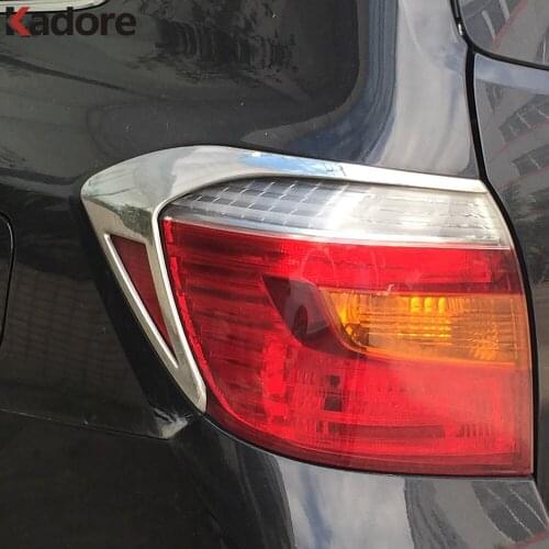 For Toyota Highlander 2008 2009 2010 ABS Chrome Rear Light Lamp Eyebrow Cover Trim Tail Light Eyelid Trims Car Styling 2pcs