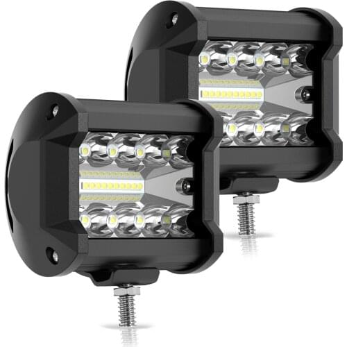 4 inch Combo Led Work Light 12V 24V 60W LED Bar Spotlight Flood light for Motorcycle Tractor Boat Off Road 4WD 4x4 Truck SUV ATV