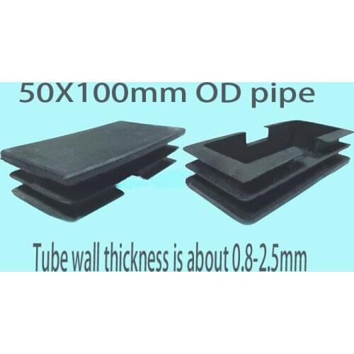 50*100mm.Oblong Rectangular Plastic feet tube plug,Tube insert ending,feet cover,blanking,2" 4" inch chair desk feet
