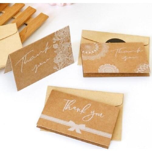 60pcs Birthday Cake Greeting Card Postcards Gifts Card with Envelope Stickers Mothers Day DIY Gift Thank You Seaing Sticker