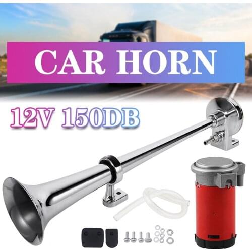 150dB Car Horn Super Loud 12V Single Trumpet Air Horn / Compressor for Car Truck Lorry Boat Train All Types Automobiles 150DB