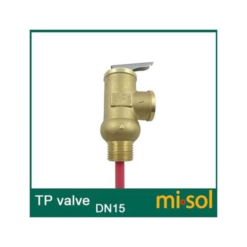 Free Shipping 1 pcs of 1/2" DN15 Brass TP Valve, temperature pressure relief valve