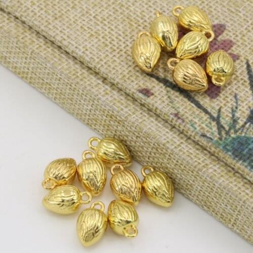 Classical design new fashion 8*14mm teardrop waterdrop shape spacers beads accessories gold-color 10pcs jewelry making B2567