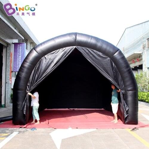 Customized 5X4.5X3.5 meters black inflatable tunnel tent / inflatable football tunnel / inflatable black tent toys