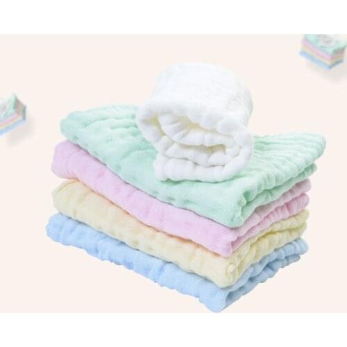 Pure Cotton Infant Face Hand Bath Saliva Towel Baby Bibs Handkerchief pure color kids blank Diy Handkerchief