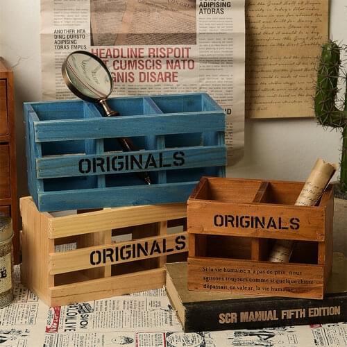 Solid Wood Pen Holder Sundries Storage Double Pen Holder Storage Stationery For Easy Placement Of Desks And Desk Pen Holders