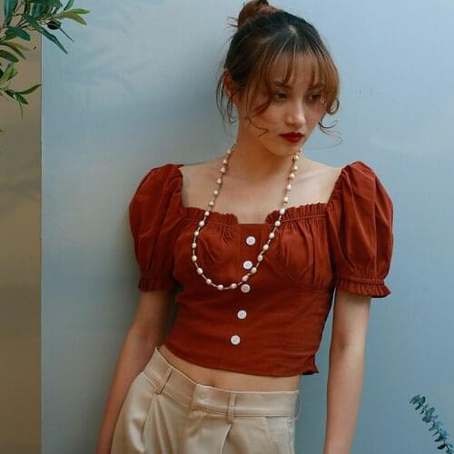 Women Jewelry Brass With 18K Gold Retro Real Natural Pearl Necklace Runway T Show Party Gown Glam Top Gothic Japan Korean