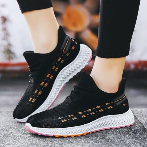 Breathable low heel trendy fashion flying woven womens shoes color matching casual shoes 2021 spring new womens shoes
