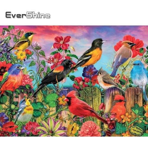 Evershine Diamond Painting Bird Cross Stitch Rhinestone Pictures Embroidery Animals Full Square Drill Handicraft Home Decoration