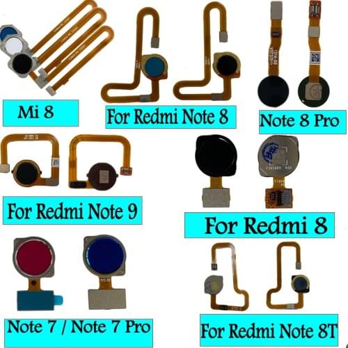 For Xiaomi Mi 8 Fingerprint Sensor Button Flex Cable For Redmi 8 / Note 8 / Note 8 Pro/ Note 7 Pro / Note 9 Fingerprint Sensor