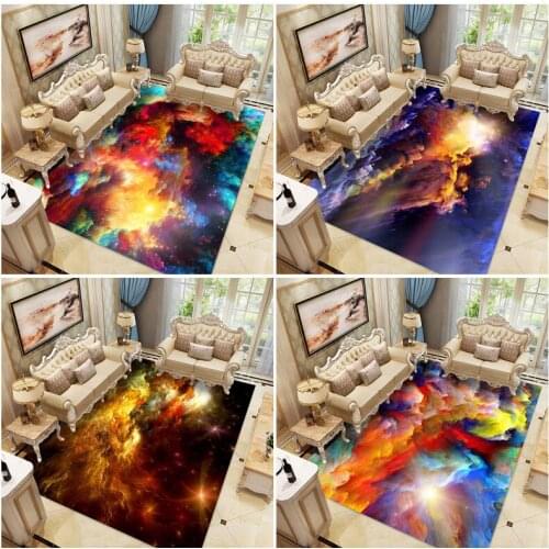 Colorful Starry Sky Design Rug Multicolor Trend European Youth Living Room Carpets Door Mat Bedroom Non-Slip Carpet
