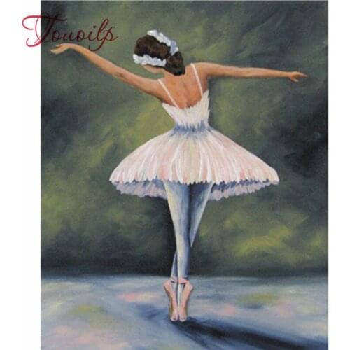 Belle ballet danseur bricolage diamant peinture point de croix kits photo de strass couture diamant broderie mosaïque