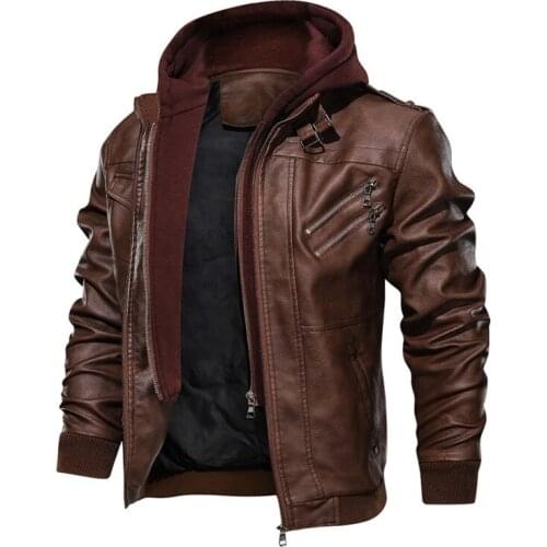 Mens Mountainskin New Leather Jackets Autumn Casual Motorcycle PU Jacket Biker Leather Coats Brand Clothing EU Size SA722
