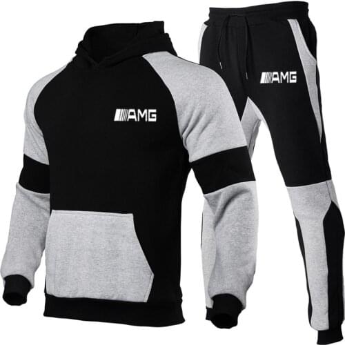 New Style Mens Suit, Sports AMG Sweater, Two-piece Suit For Keeping Warm in Winter, Thick Suit, The Fabric Does Not Fade, Does