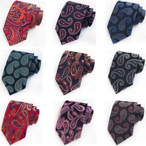 Mens Multi-Color Paisley Pattern Tie Wedding Party Business 8CM Wide Necktie BWTHZ0335