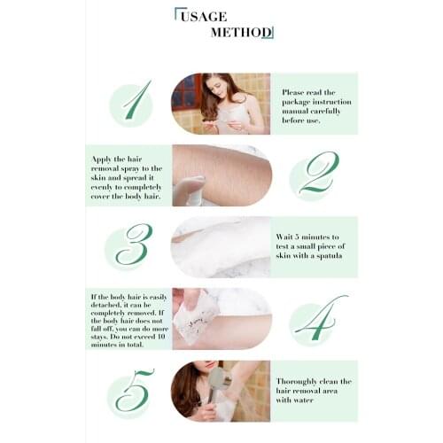 30ml Gentle Hair Removal Spray Wipe Chest Underarm Legs Hair Remover Body Lotion Permanant Hair Growth Removal Inhibitor Spray