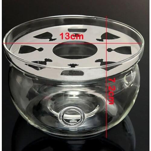 New Clear Glass Heat-Resisting Round Teapot Warmer Heater Base Candle Holder B1