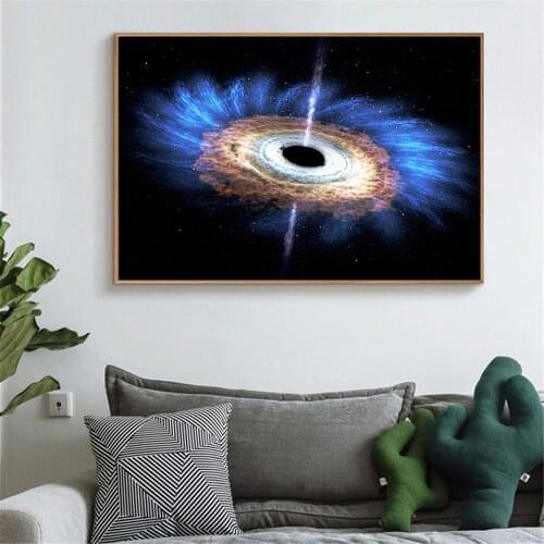 Black Hole Posters Universe Canvas Painting Art Print Nebula Galaxy Wall Pictures for Living Room Home Decoratio Maison