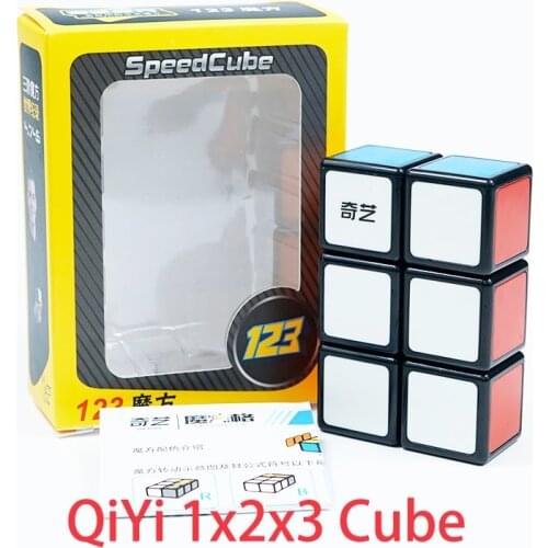 QiYi 1x2x3 Cube Black professional Speed Puzzle Magic-Cube qiyi 123 Cubo Magico Educational Kids Toys