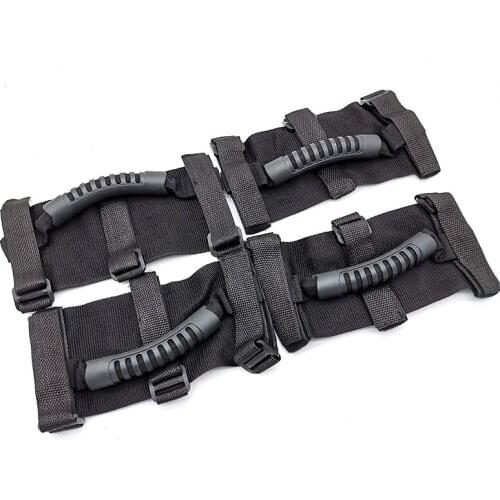 4pcs Car Roll Bar Grab Handles Grip Handle For Jeep Wrangler CJ YJ TJ JK Accessories