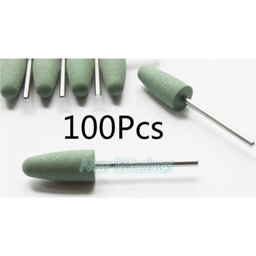 Dental 2.35mm Polishing Burs SILICONE Rubber Polishers Diamond 100Pcs