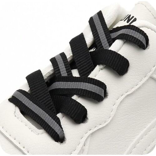 4M Reflective 7MM Flat Premium Shoelaces Glow Laces In Night Light Eye-catching Shining Cords 2021 Zapatillas Mujer