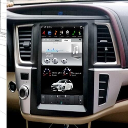 Tesla style Touch Screen 12.1 inch Car No DVD Player GPS Navigation For Toyota Highlander 2014-2018 multimedia Wifi Function