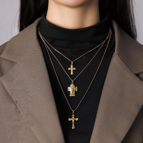 TOSOKO Stainless Steel Jewelry Cross Pendant Accessories Fashion Pendant BSD34