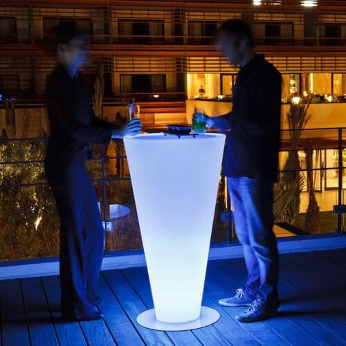 Height 110cm waterproof led,up colorful LED high light cocktail bar table rechargeable indoor/outdoor bar cabinet