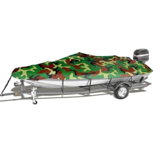Boat Cover All-weather Protection Full Covers with Adjustable Strip and Buckle Camouflage Style Yacht Outdoor Protection Cover