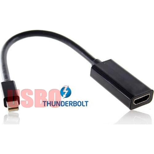 High quality black white 0.1M Thunderbolt interface to HDMI transfer line male to female data cable support MINI DP