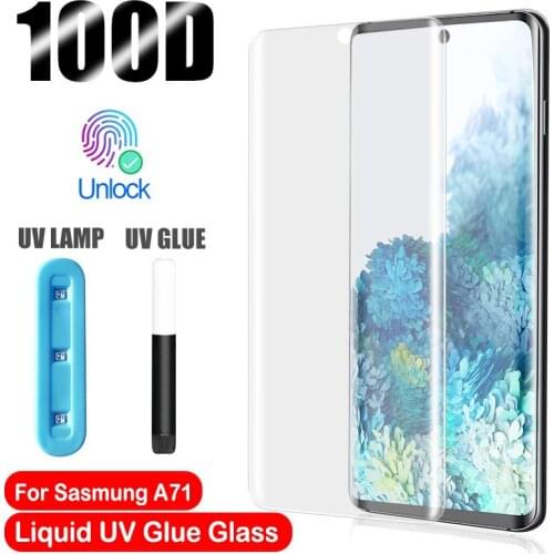 UV Liquid Full Glue Screen Protector For Samsung Galaxy A11 A41 A51 A71 A81 A91 Tempered Glass Film For Samsung A21 A31 A51 A61