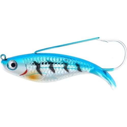 1Pcs Fishing Lure Black Large 85mm 21.2g Bass Fish Anti-hang grass hook Sequin Beard Pike Jig Spinner bait Fishing Tackle