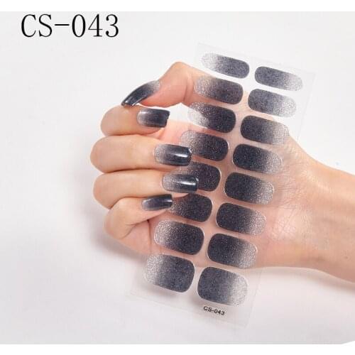 1pc Fashion Nail Foils DIY Nail Wraps Gradient Pure Color Nail Art Stickers Waterproof Full Cover Nail Patch Strips Manicure
