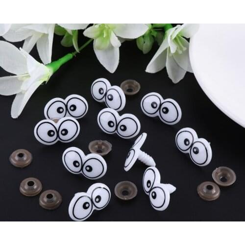 10pcs Plastic Cartoon Safety Eyes For Toy Bear Doll Puppet Stuffed Animal Crafts Children DIY With Washers