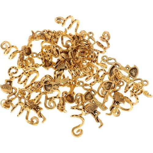 20x Dreadlock Braid Rings Hair Clips Pendants Charms Set Hair Accessories