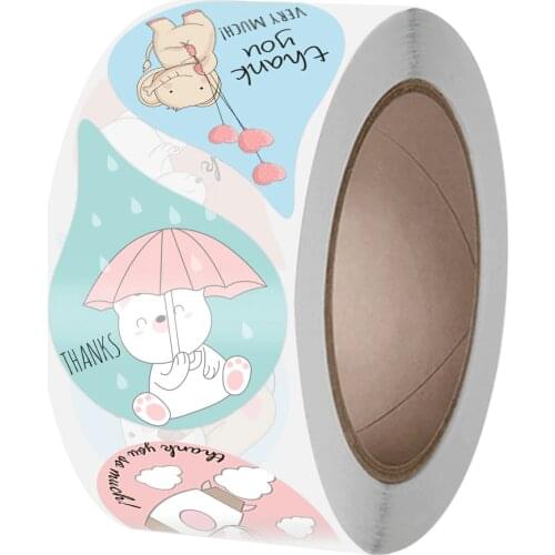 500pcs/roll Water Droplets Shape Stickers for Kids Children Cute Kawaii Cartoon Reward Stickers Encouragement Sticker