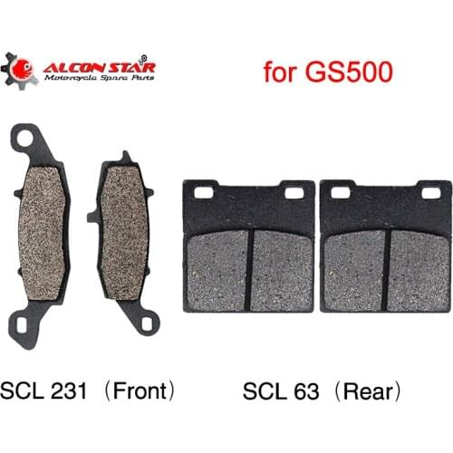 Alconstar- for Suzuki GS500 1996 1997 1998 1999 2000 2001 2002 2003 2004 2005 2006 2007 2008 Motorcycle Front&Rear Brake Pad Set