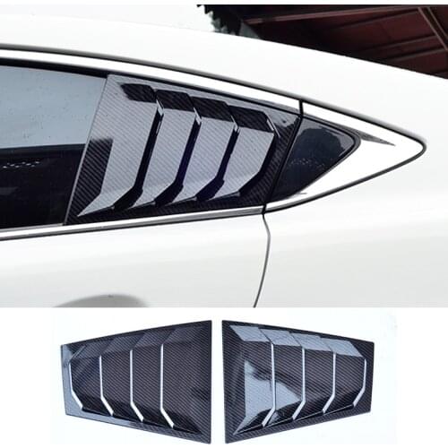 Quarter Side Window Louver Scoop Cover Vent Carbon Surface Spoiler Decorative Accessories For Mazda 6 ATENZA 2014 - 2021