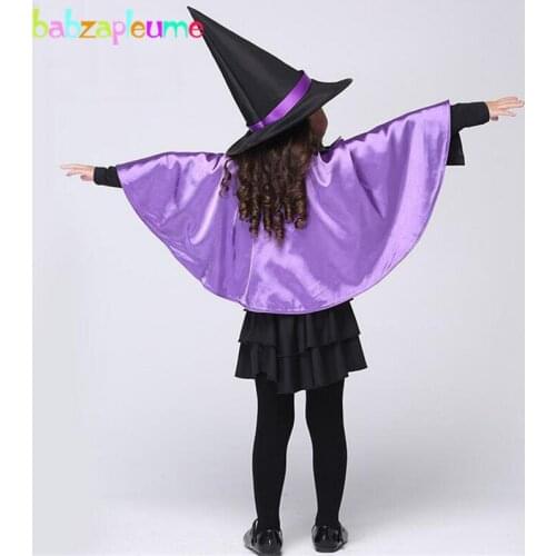 Babzapleume Brand Halloween Gilrs Outfits Witch Style Cosplay Costumes masquerade Party Kids Clothing 4Pcs/Set Baby Clothes Y009