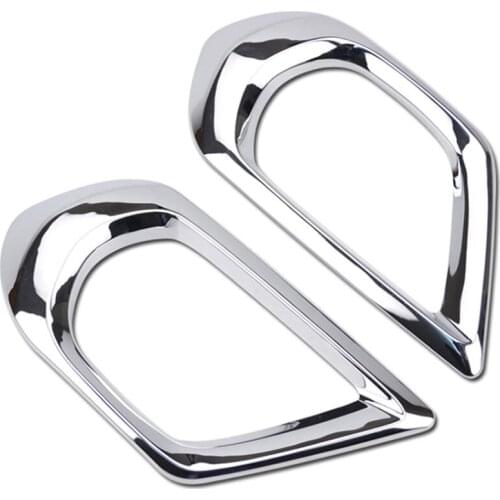 DHBH-for Subaru forester SJ 2014 2015 2016 Chrome Front Fog Light Lamp Bumper Foglight Cover Trim Frame Car Styling Molding