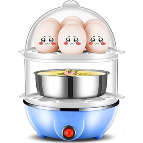 Electric Rapid Egg Cooker food steamer boiler mini stainless steel double deck Home egg boiling machine cooking tool heating