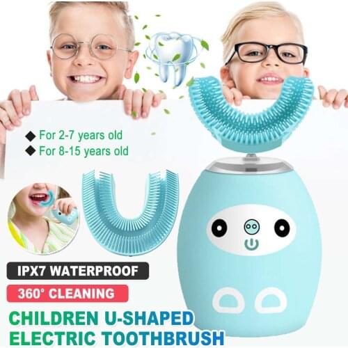 Electric Toothbrush Silicon Automatic Ultrasonic Teeth Tooth Brush Cartoon Pattern Children Foft Brush