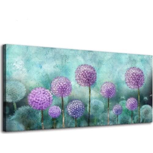 Large Abstract Dandelion Diamond Painting 5D Diy Full Square Round Embroidery Purple Flower Picture By Numbers MosaicZP-3968