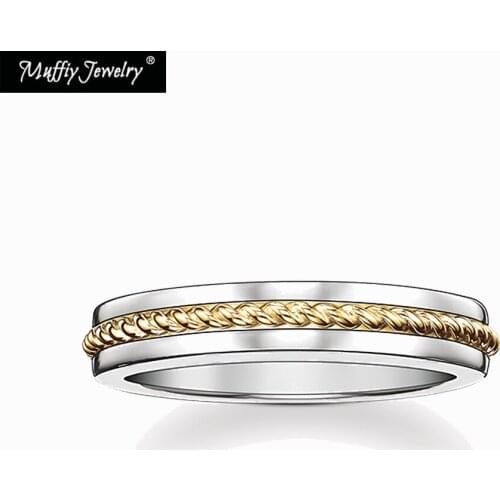 Gold Color Rope 925 Sterling Silver Band Ring, Gift for Women & Men,Europe Style Factory Wholesale Price 2017 Fine Jewelry